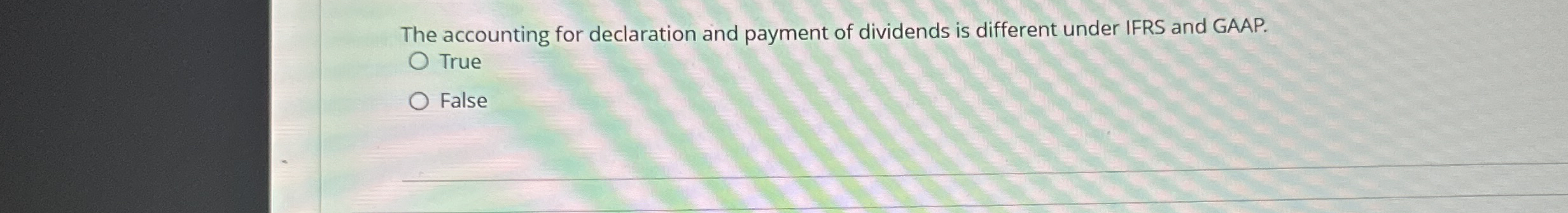 The accounting for declaration and payment of