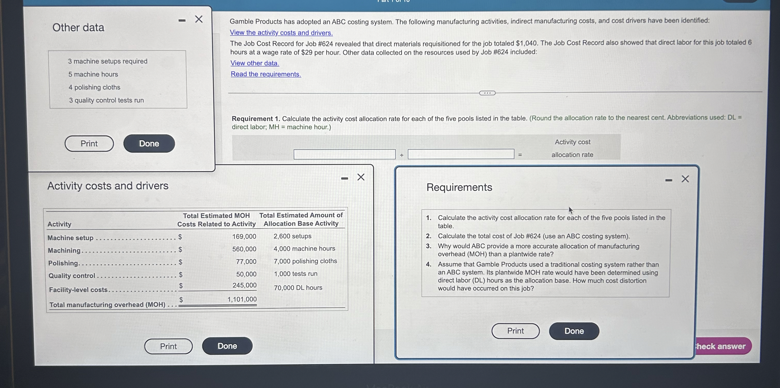 Other data Gamble Products has adopted an ABC