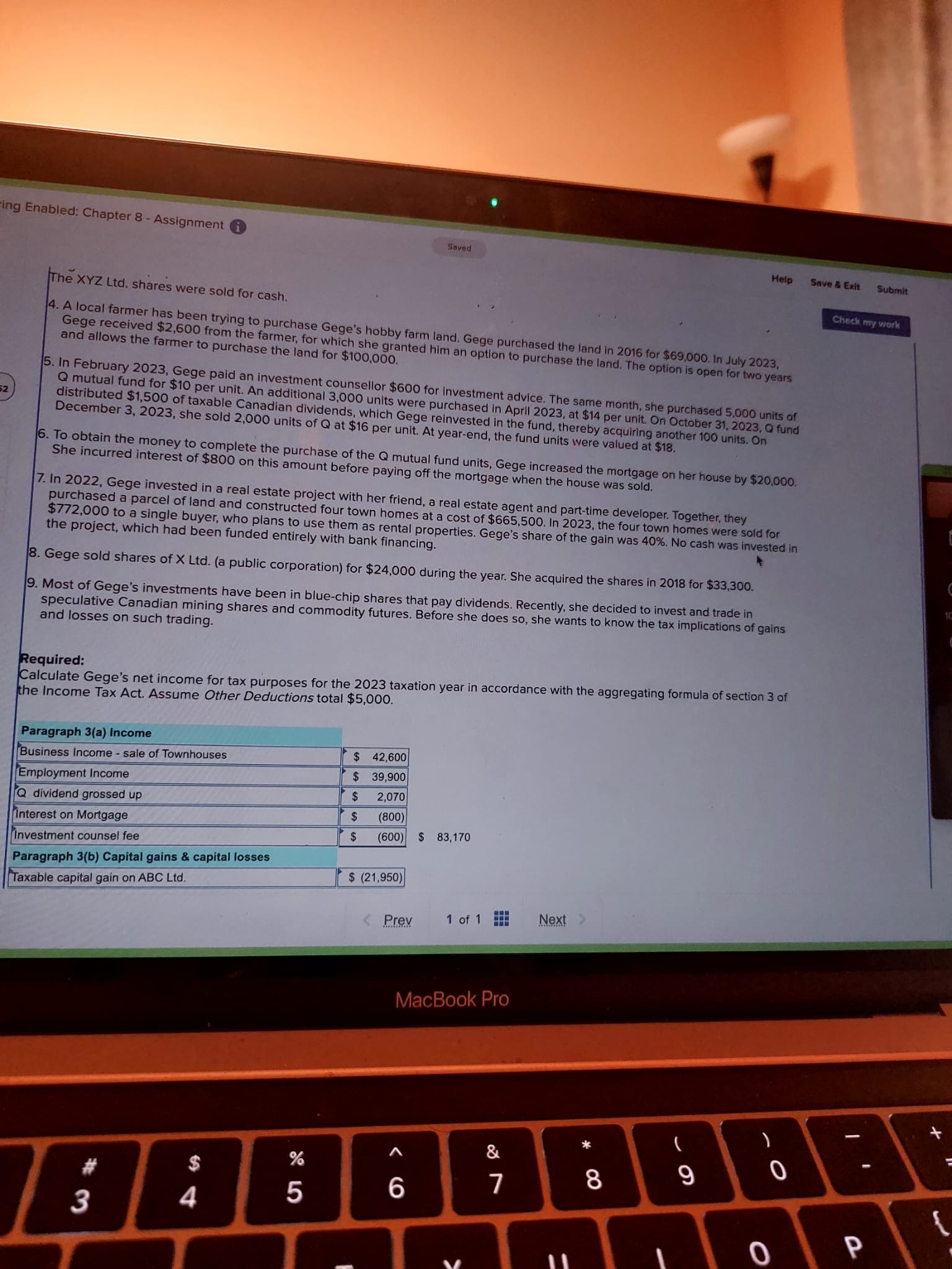 ing Enabled: Chapter 8 - Assignment Saved Help