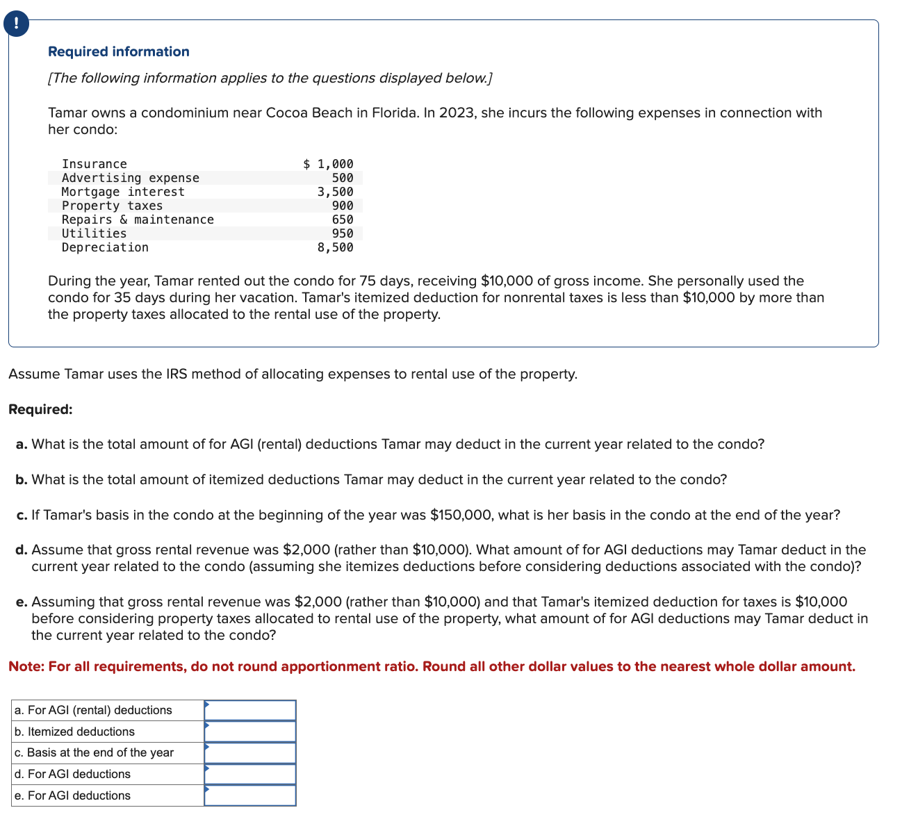 Required information [ The following information