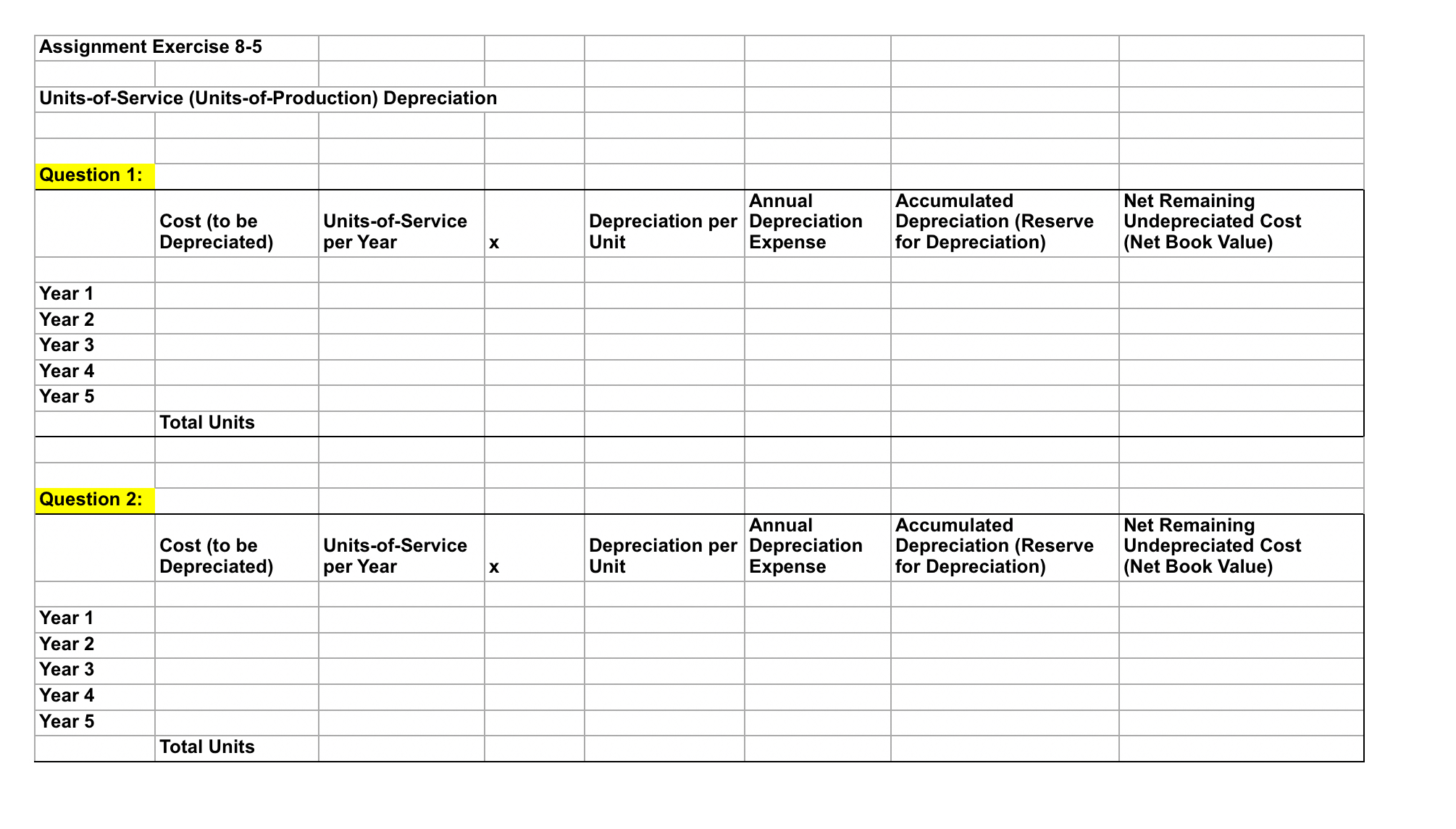 Download this worksheet and compute Units - of -