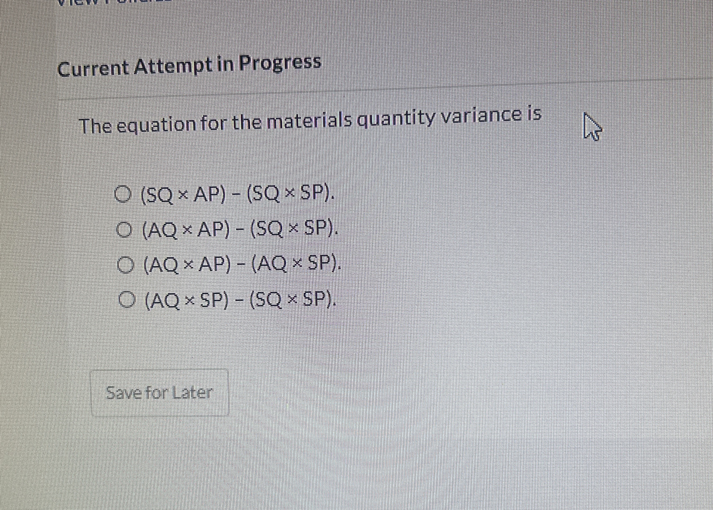 Current Attempt in Progress The equation for the