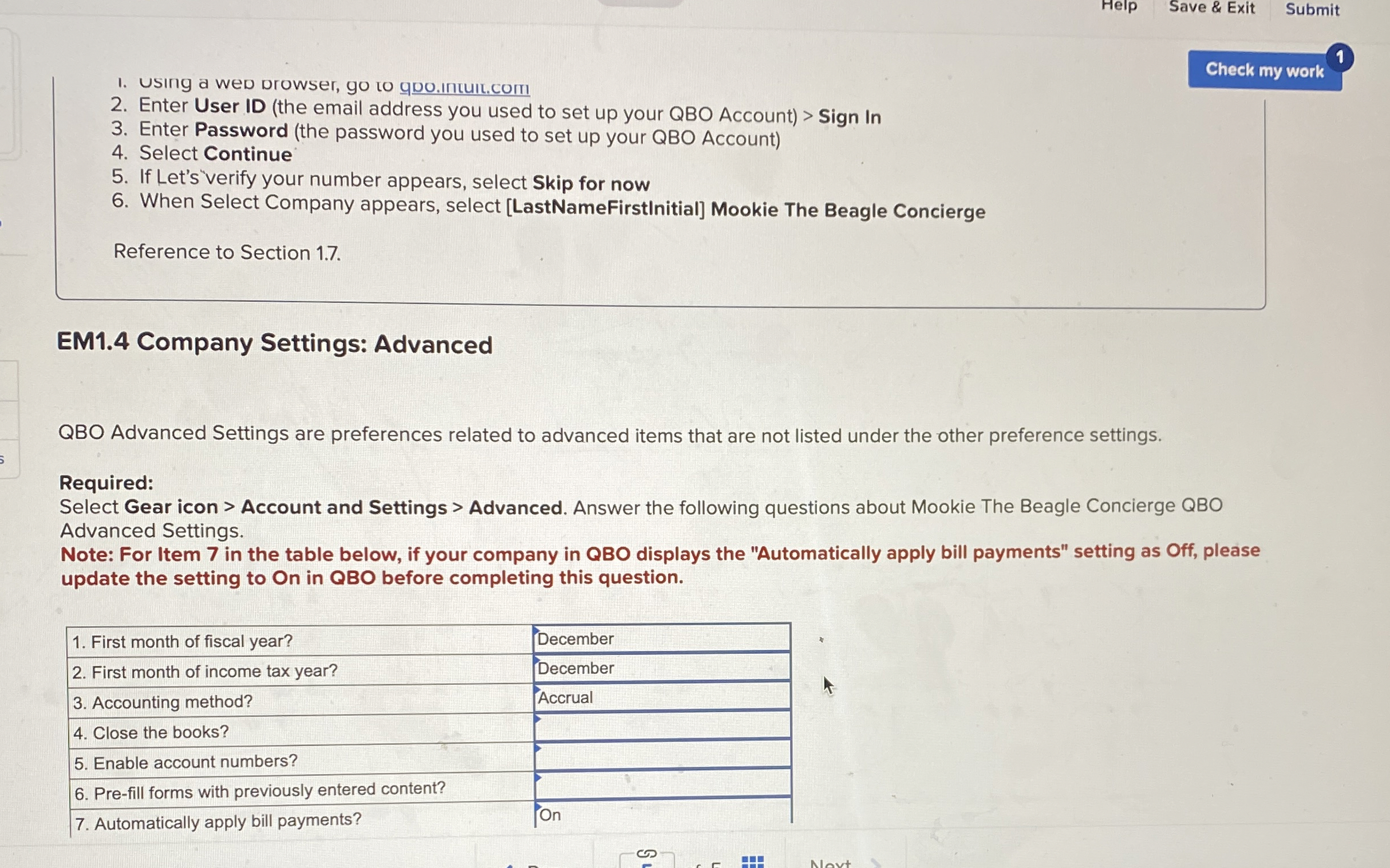 using a wed drowser, go to quo.intuit.com Enter
