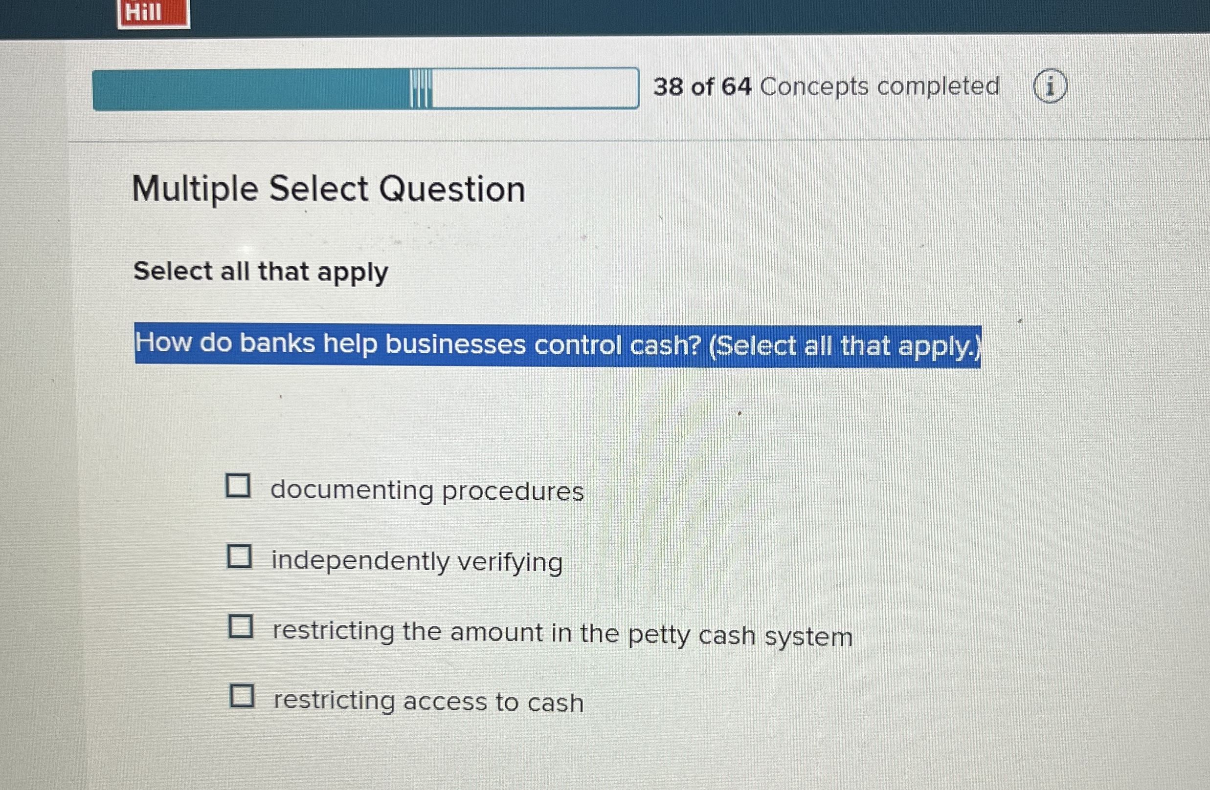 Multiple Select Question Select all that apply