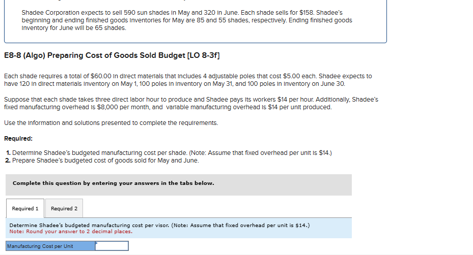 Shadee Corporation expects to sell 5 9 0 sun