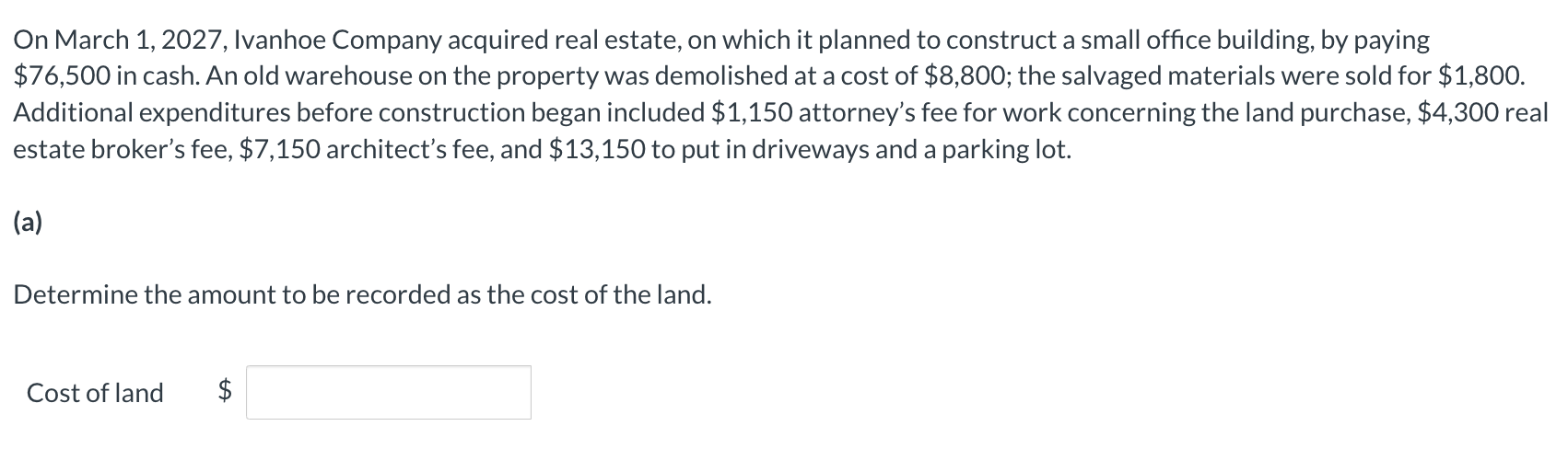 On March 1 , 2 0 2 7 , Ivanhoe Company acquired