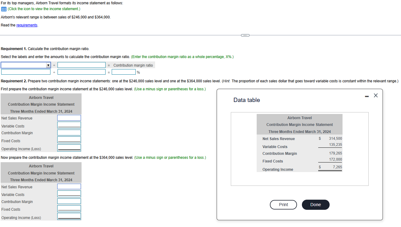 ( C l i c k the icon t o view the income