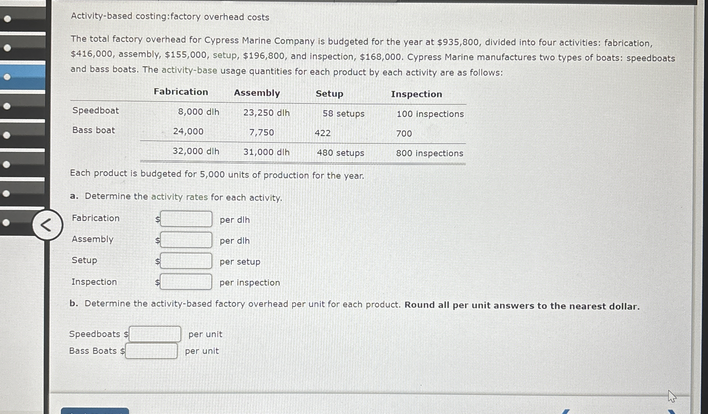 Activity - based costing:factory overhead costs