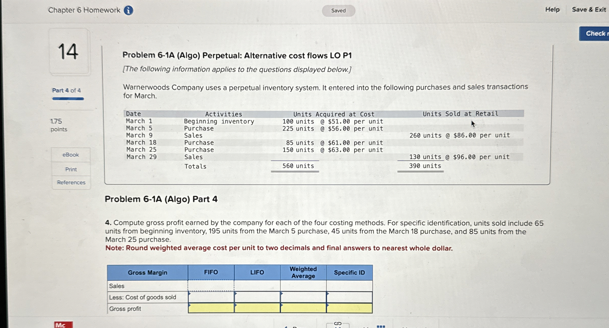 Problem 6 - 1 A ( Algo ) Perpetual: Alternative
