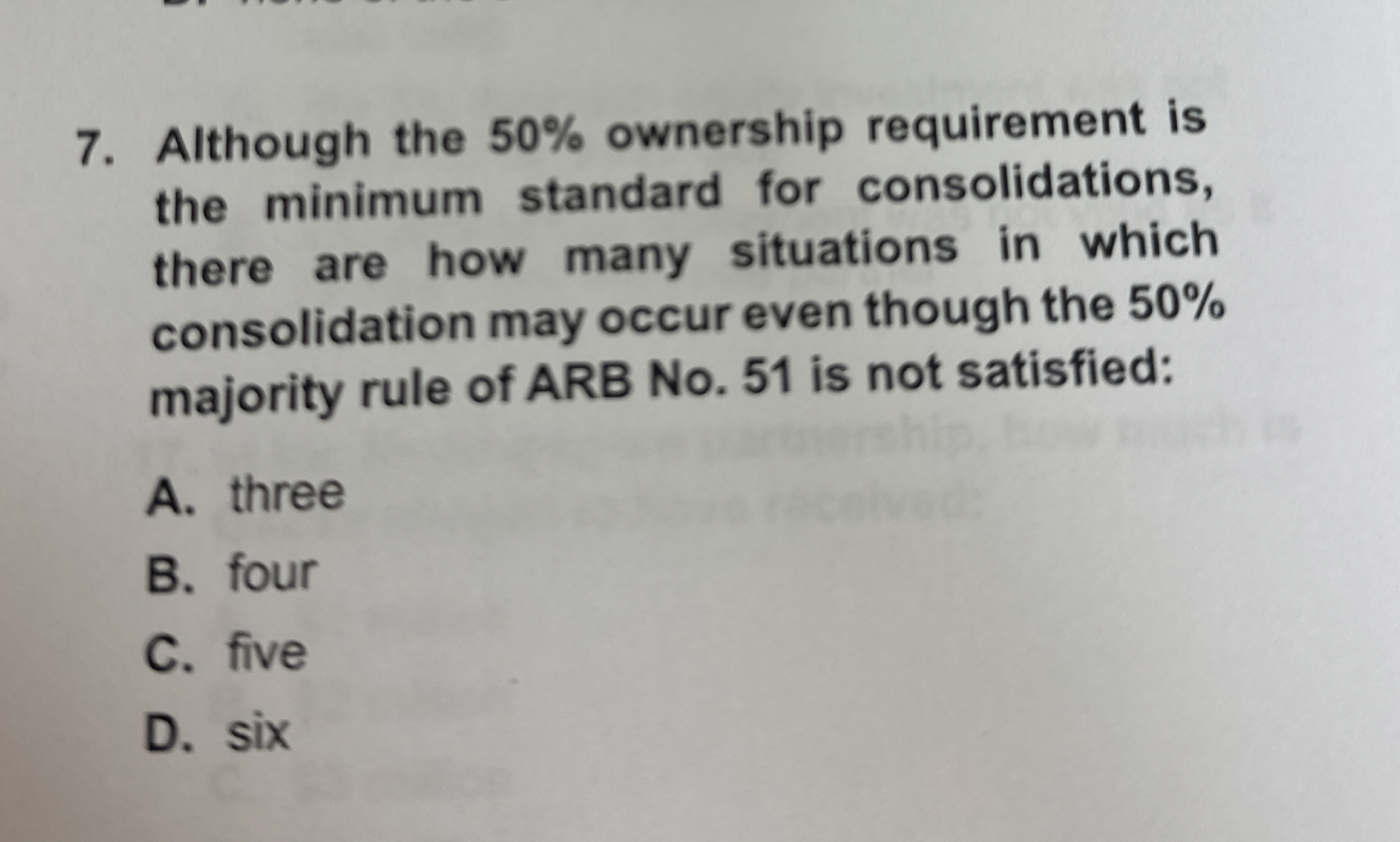 Although the 5 0 % ownership requirement is the