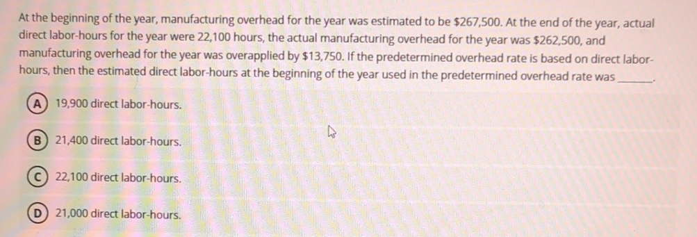 At the beginning of the year, manufacturing