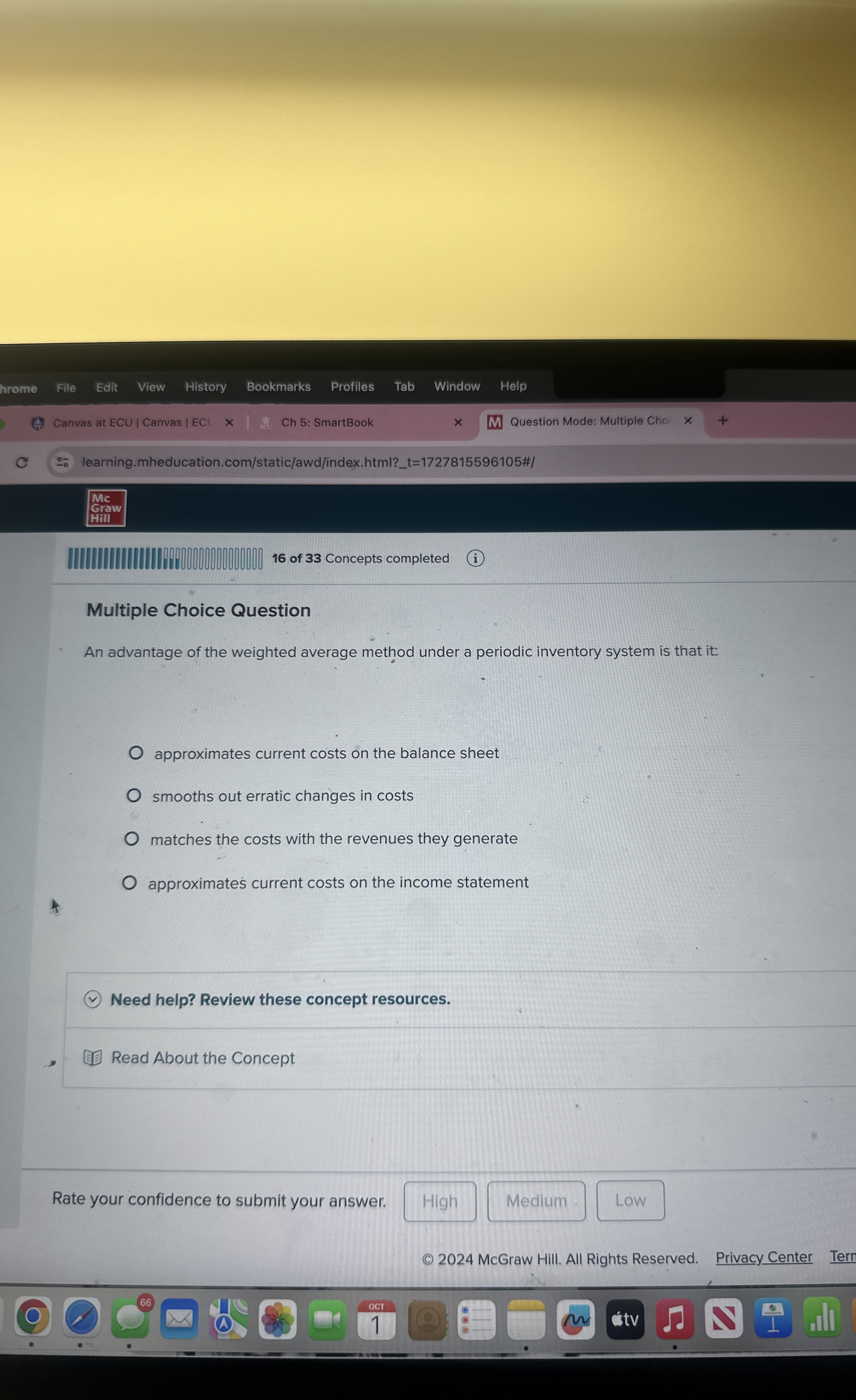 Multiple Choice Question An advantage of the