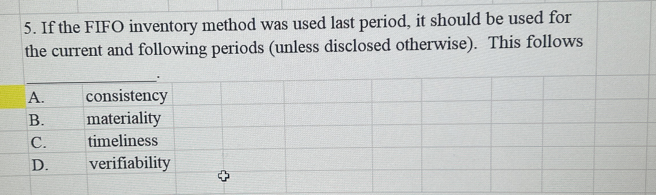 If the FIFO inventory method was used last