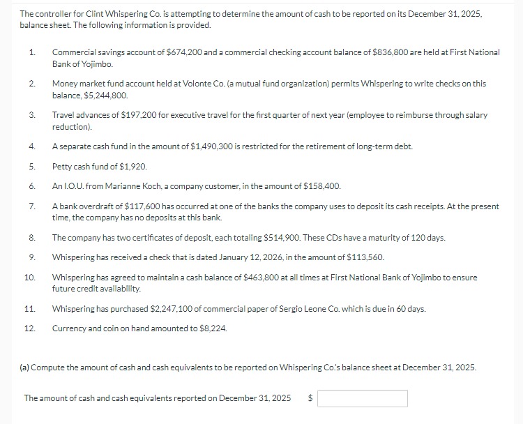 The controller for Clint Whispering Co . is