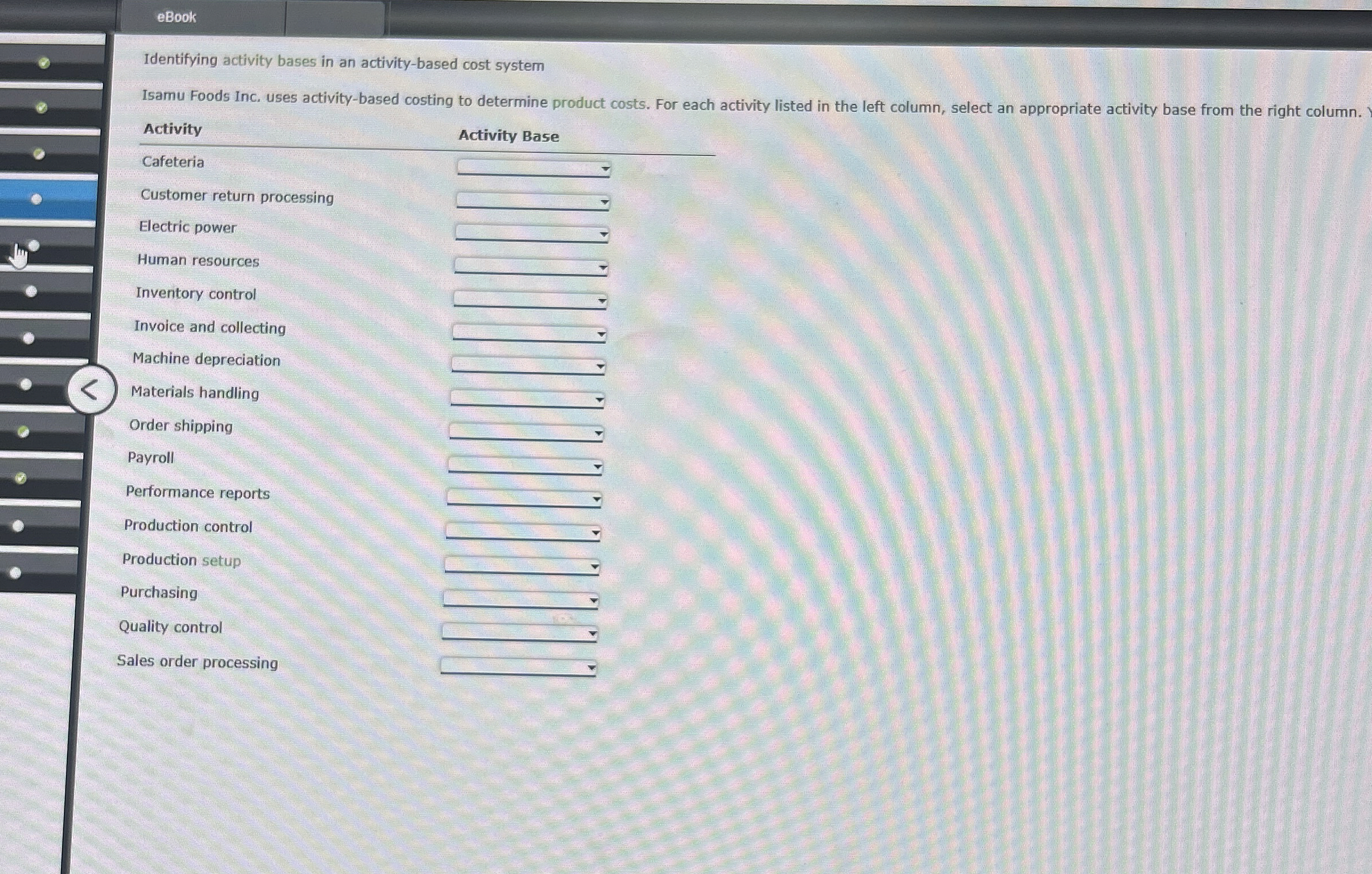 eBook Identifying activity bases in an activity -