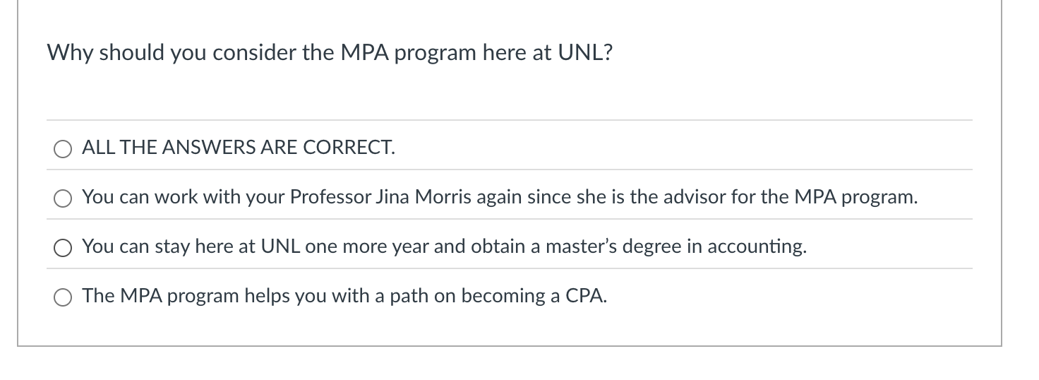 Why should you consider the MPA program here at