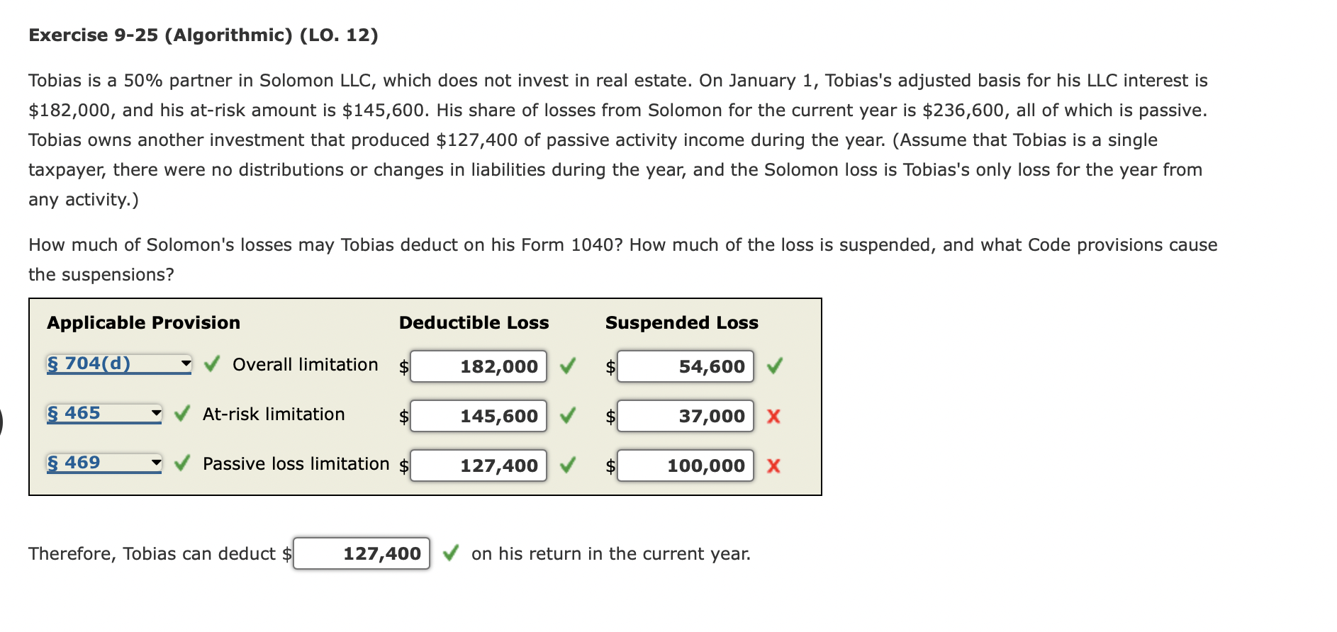 Exercise 9 - 2 5 ( Algorithmic ) ( LO . 1 2 )