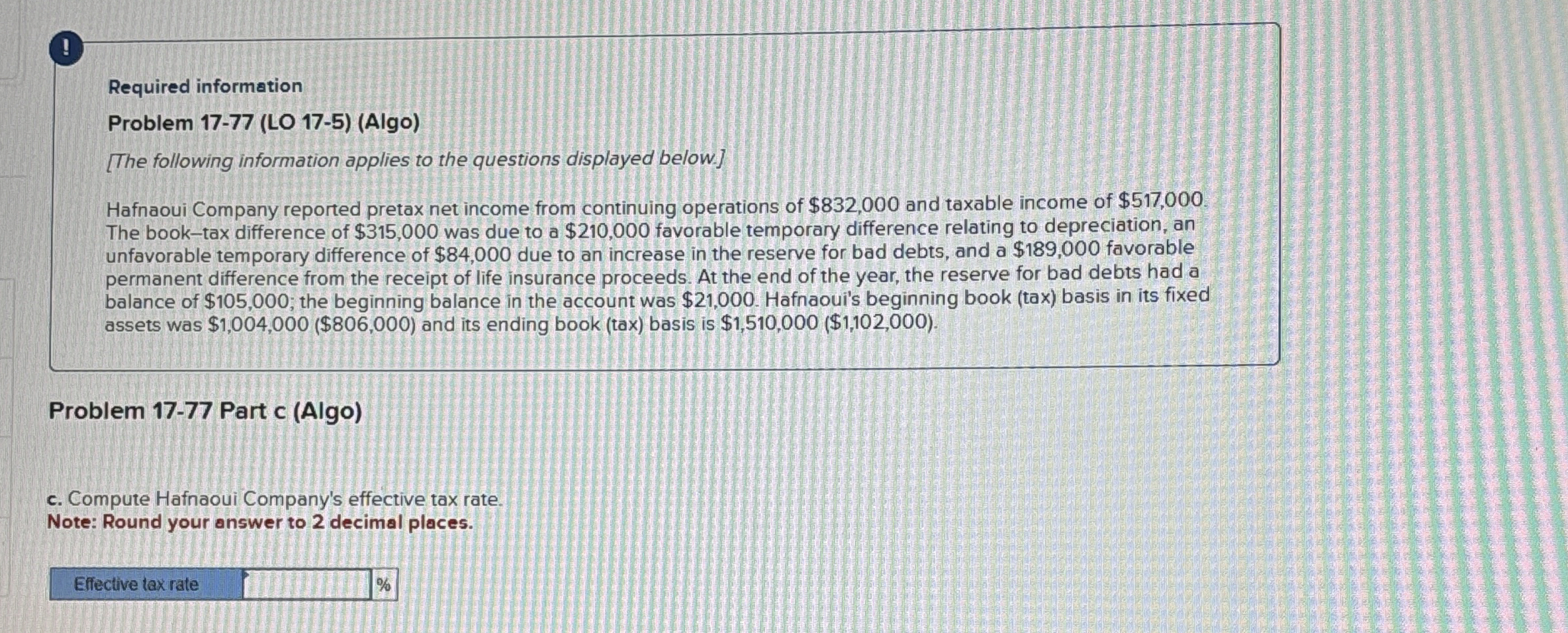 ! Required information Problem 1 7 - 7 7 ( LO 1 7