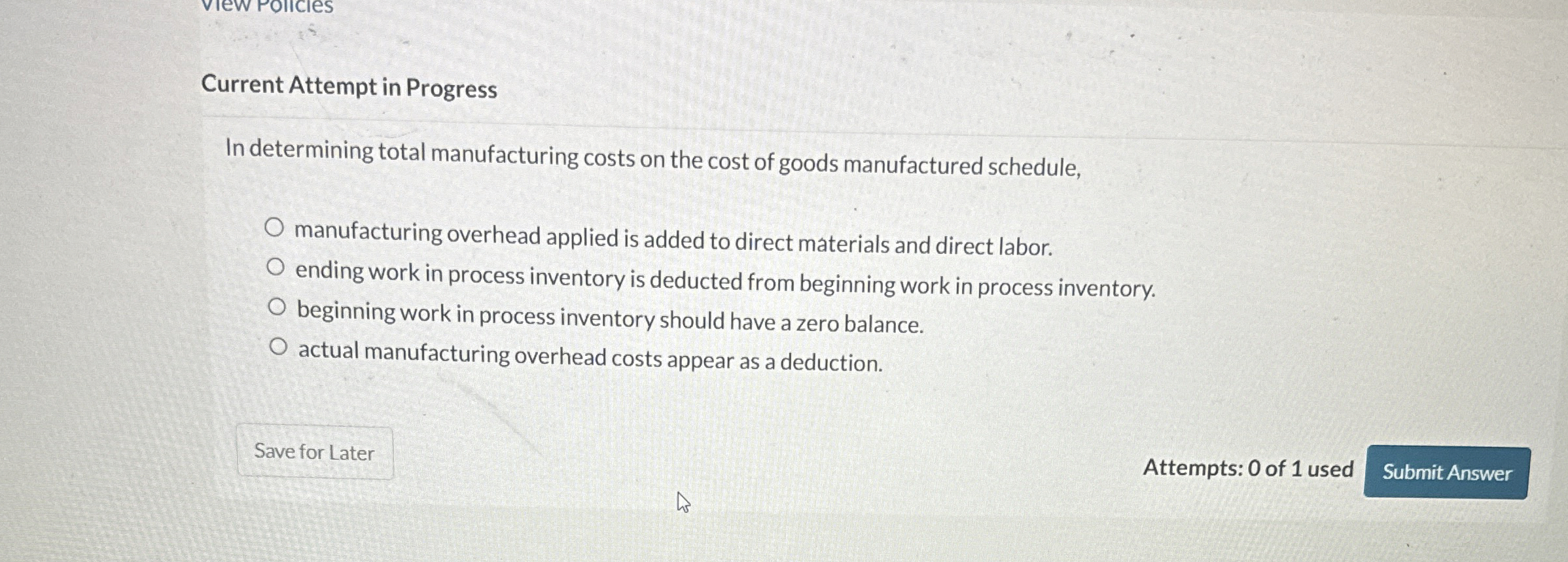 Current Attempt in Progress In determining total
