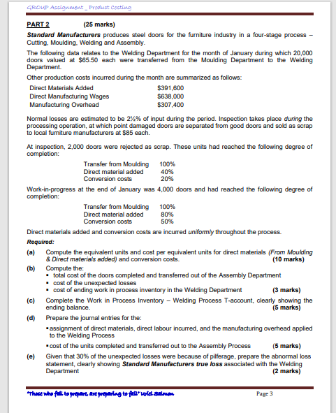 GROUP Assignment _ Product Costing PART 2 ( 2 5