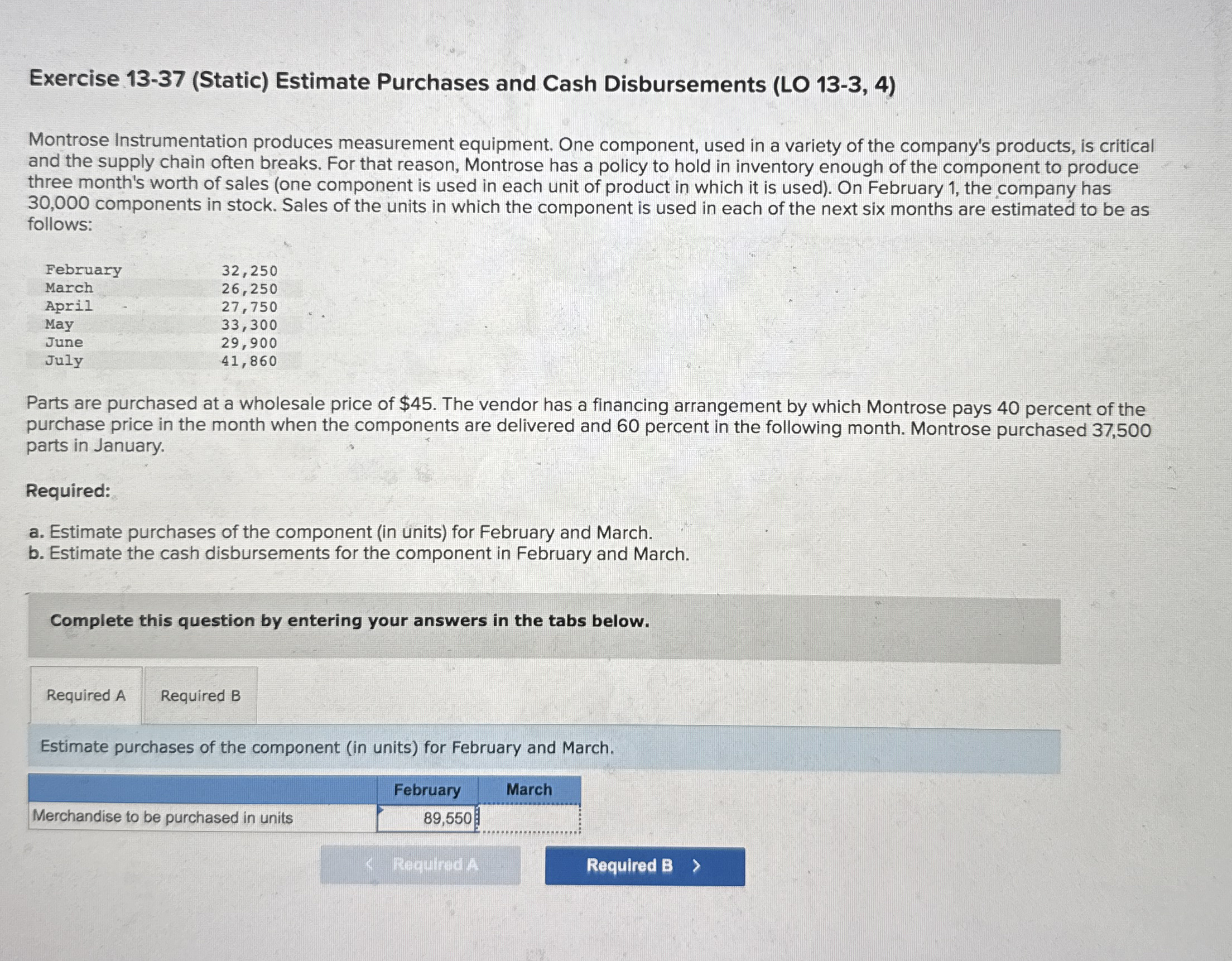 Exercise 1 3 - 3 7 ( Static ) Estimate Purchases