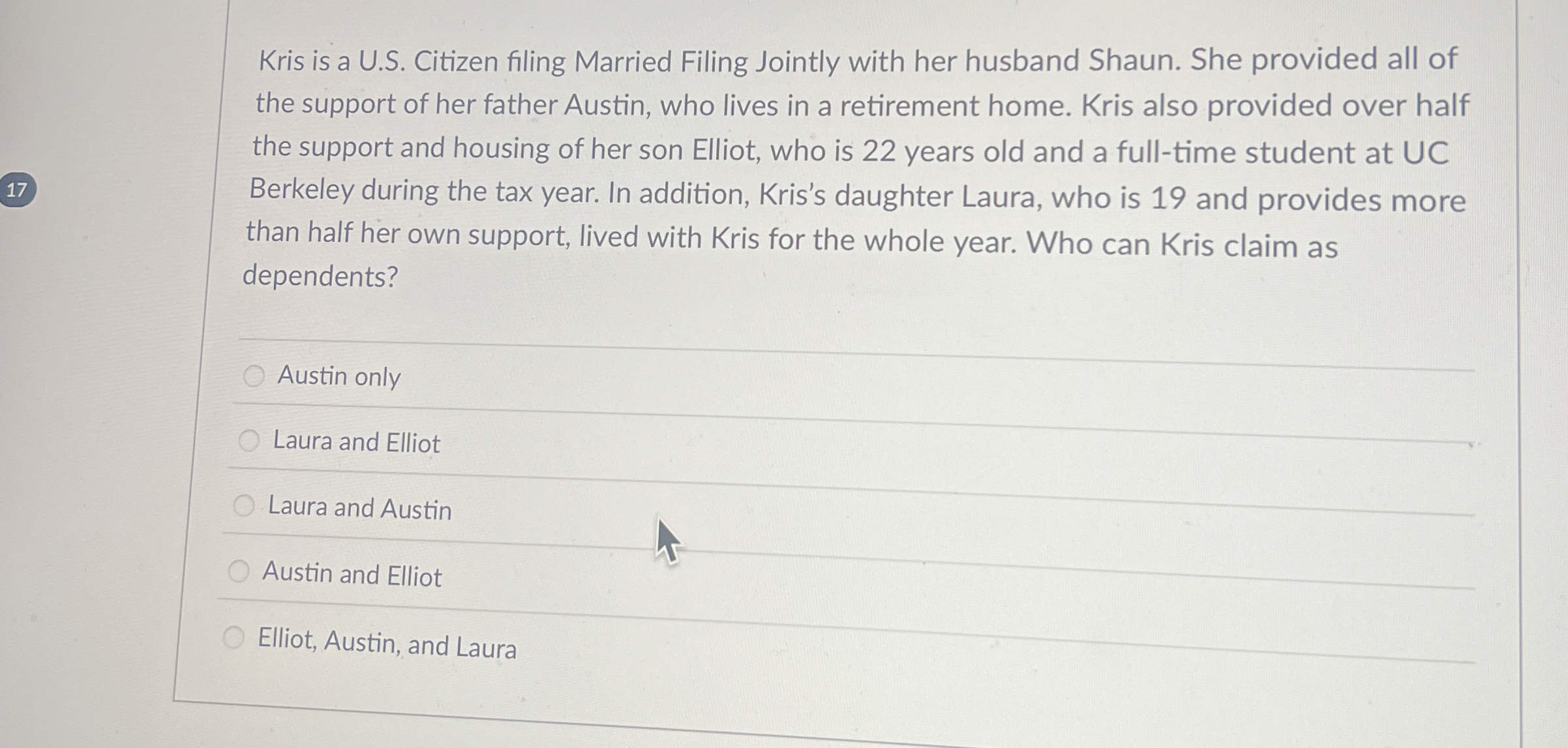 Kris is a U . S . Citizen filing Married Filing