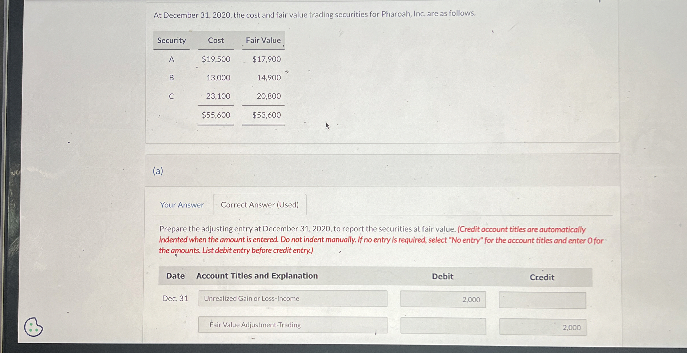 Solve the partial balance sheet and partial