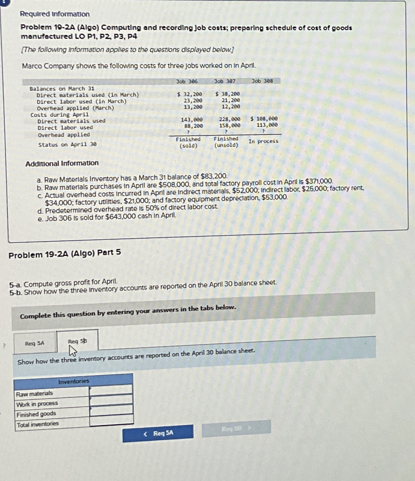 Required information Problem 1 9 - 2 A ( Algo )