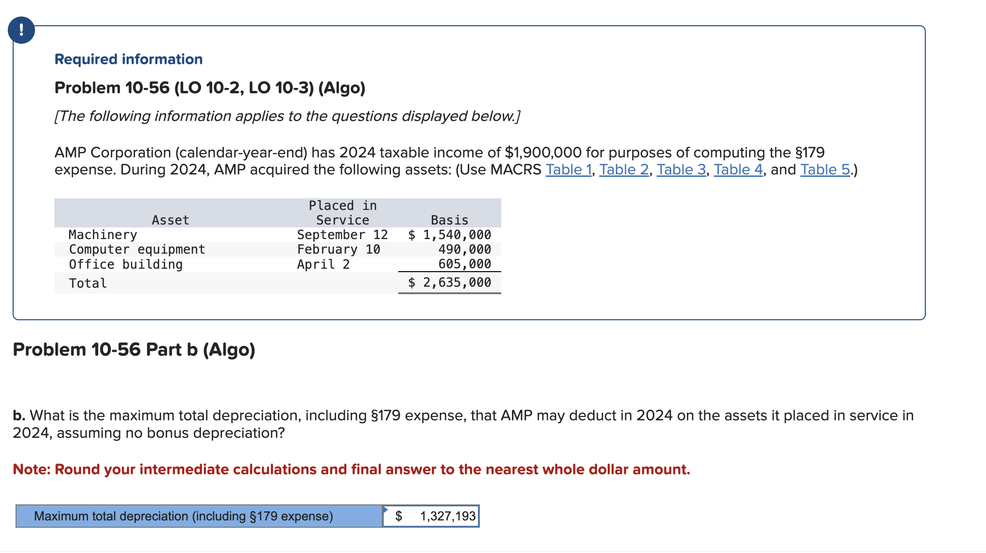 ! Required information Problem 1 0 - 5 6 ( LO 1 0