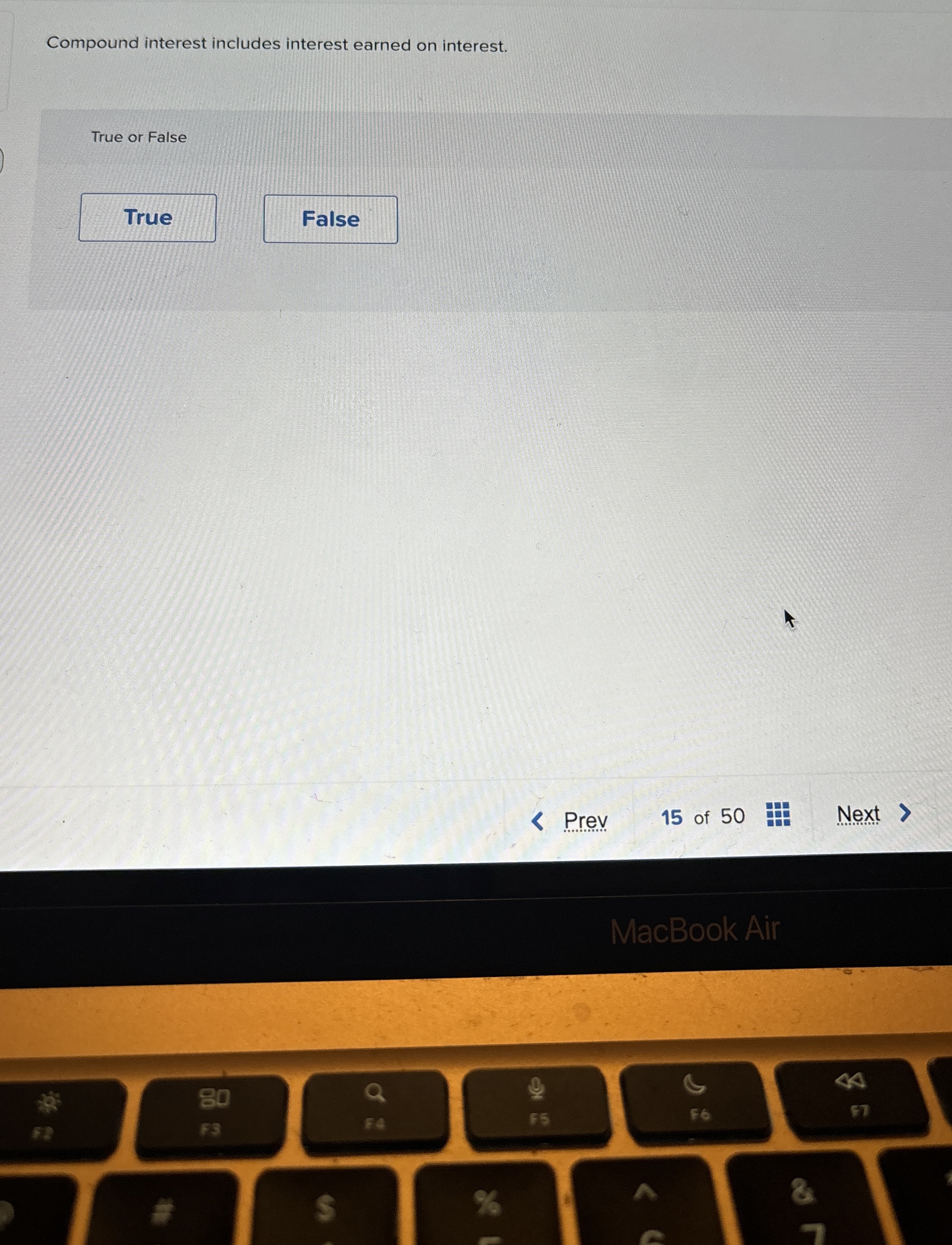 Compound interest includes interest earned on