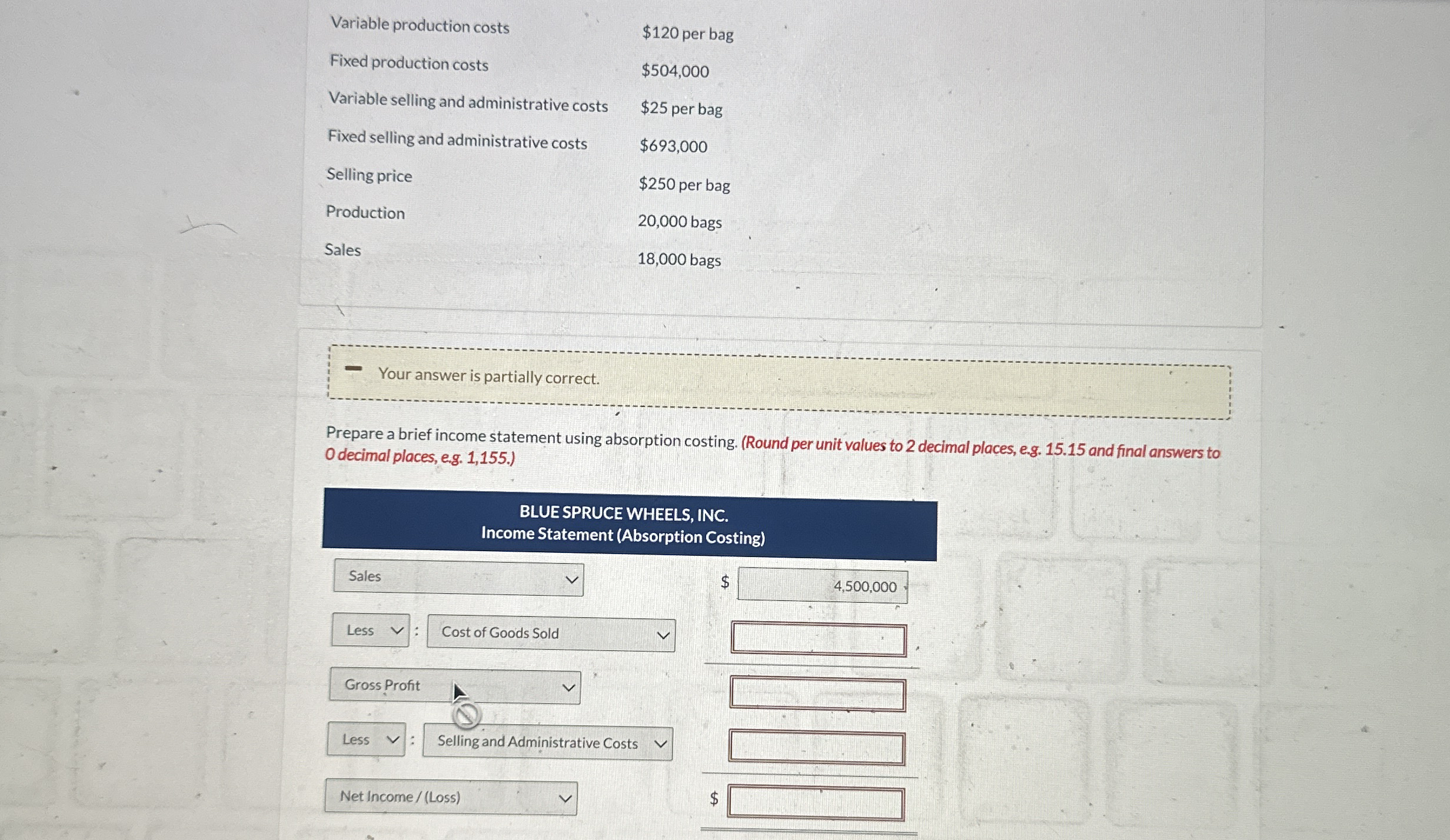 \ table [ [ Variable production costs,$ 1 2 0 per