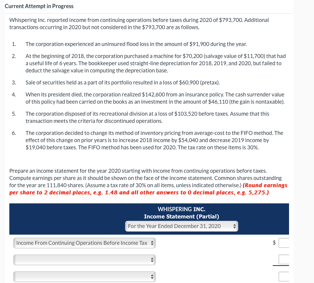 Current Attempt in Progress Whispering Inc.