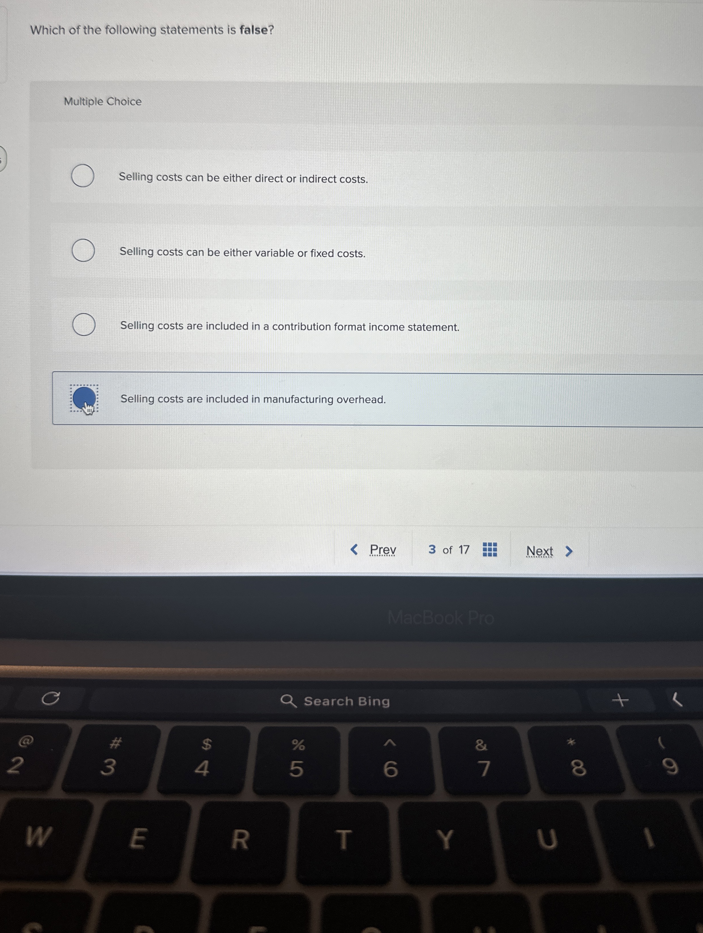 Which of the following statements is false?