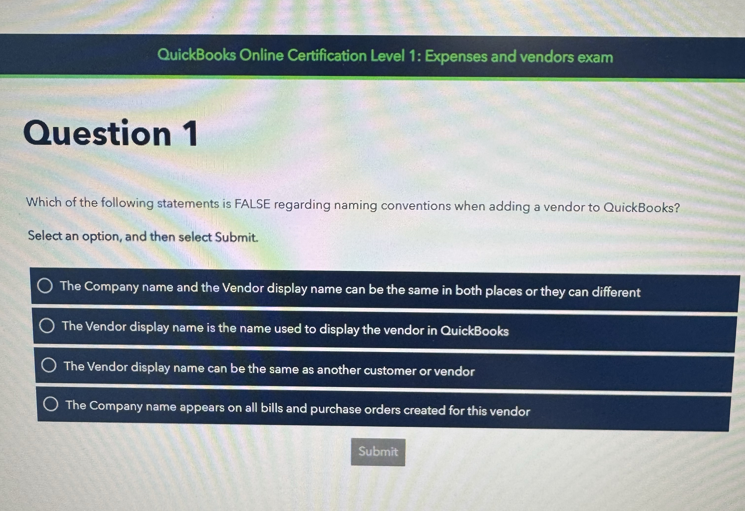 QuickBooks Online Certification Level 1 :