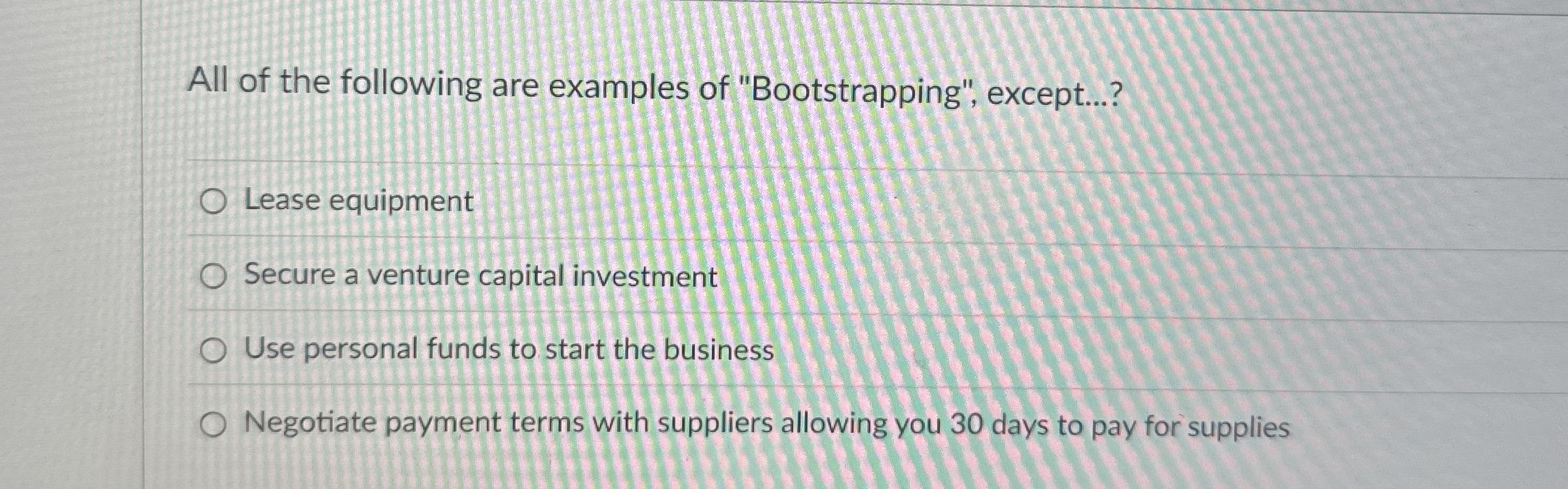 All of the following are examples of