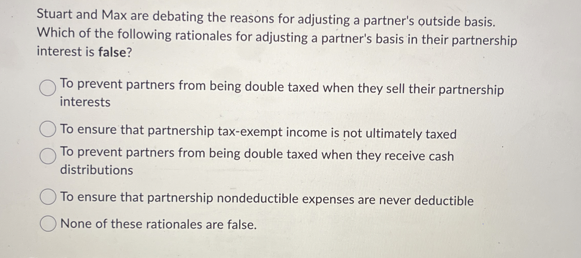 Stuart and Max are debating the reasons for