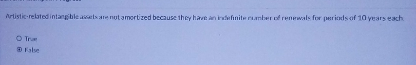 Artistic - related intangible assets are not