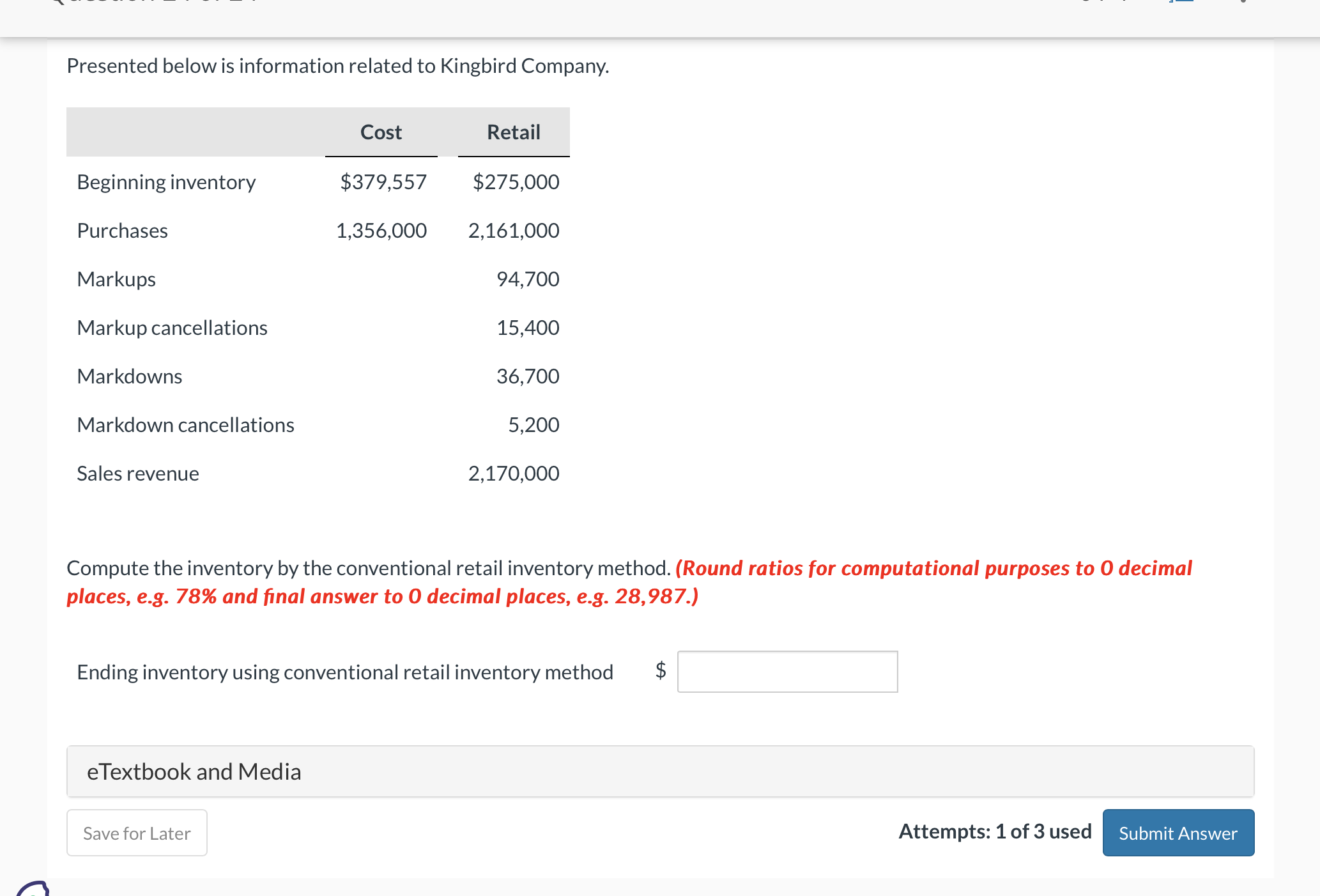Presented below is information related to