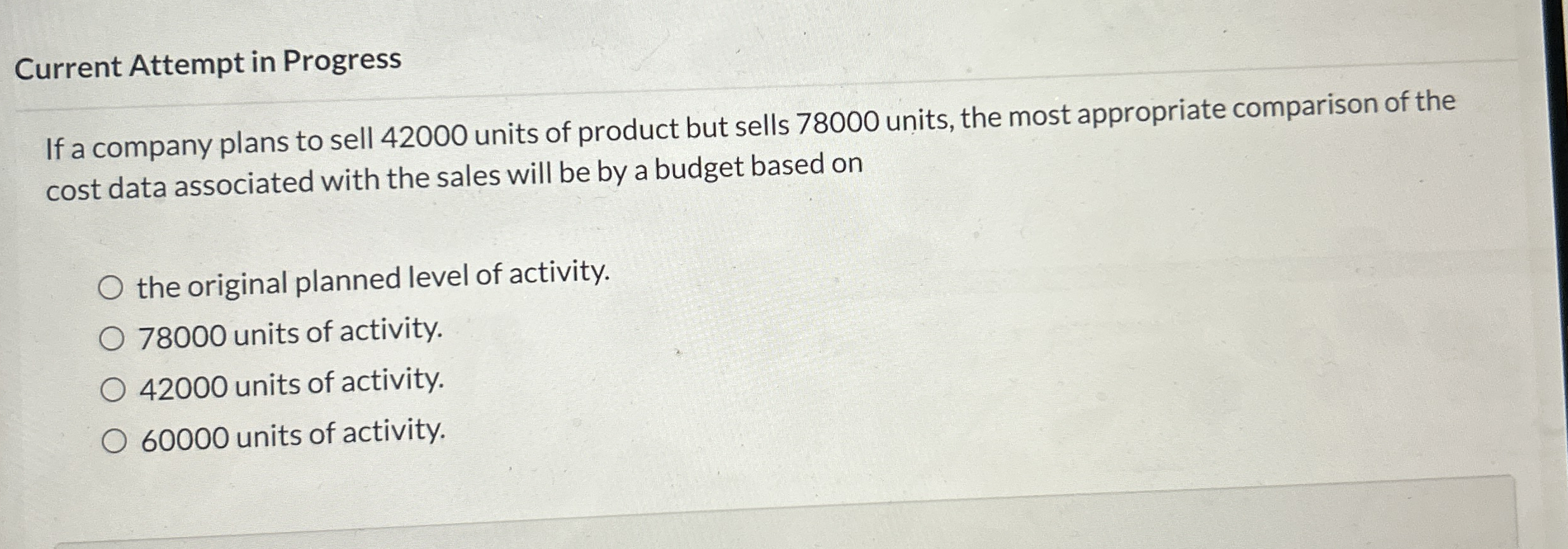 Current Attempt in Progress If a company plans to