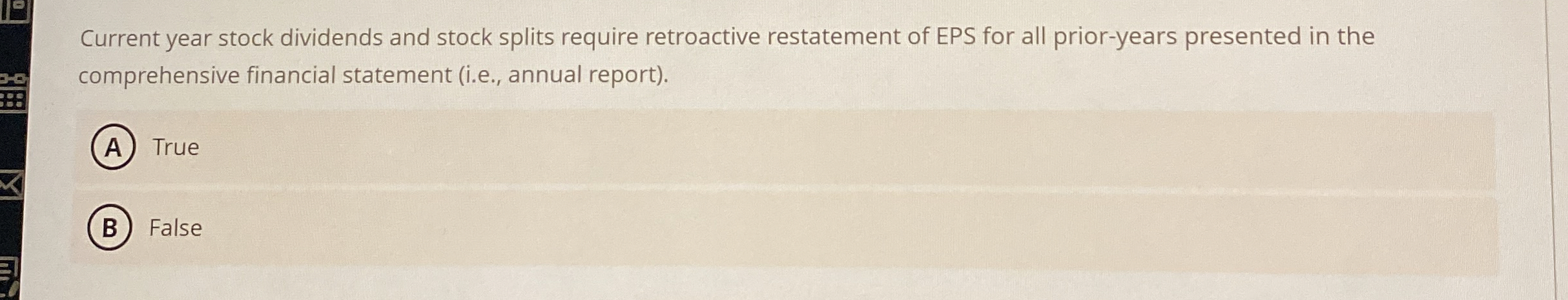 Current year stock dividends and stock splits