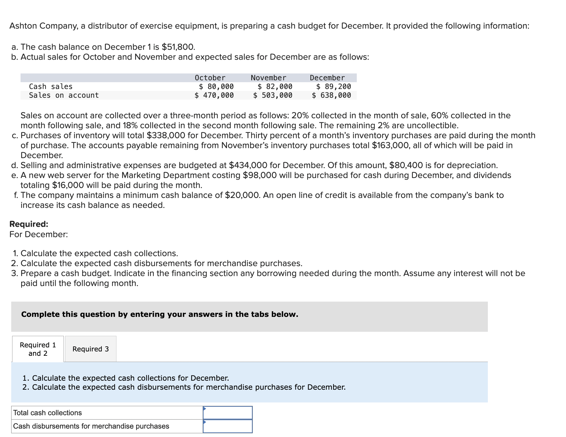 Ashton Company, a distributor of exercise