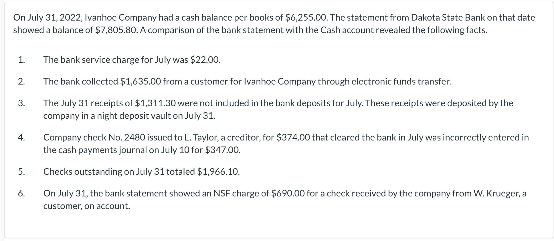 Finding the adjusting entries at July 3 1 Show