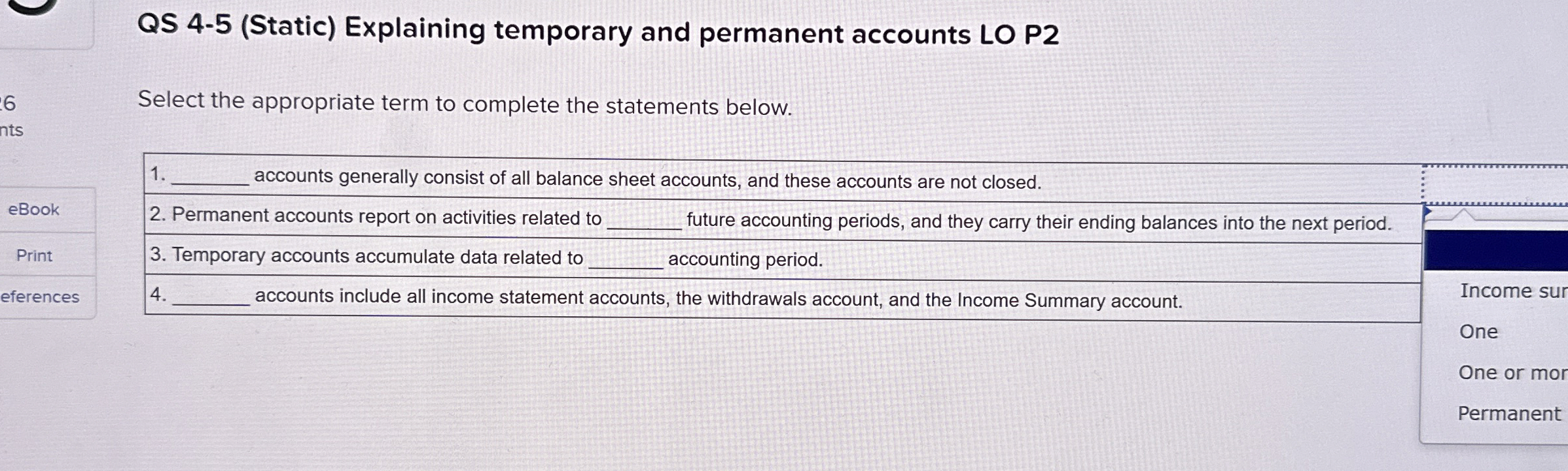QS 4 - 5 ( Static ) Explaining temporary and