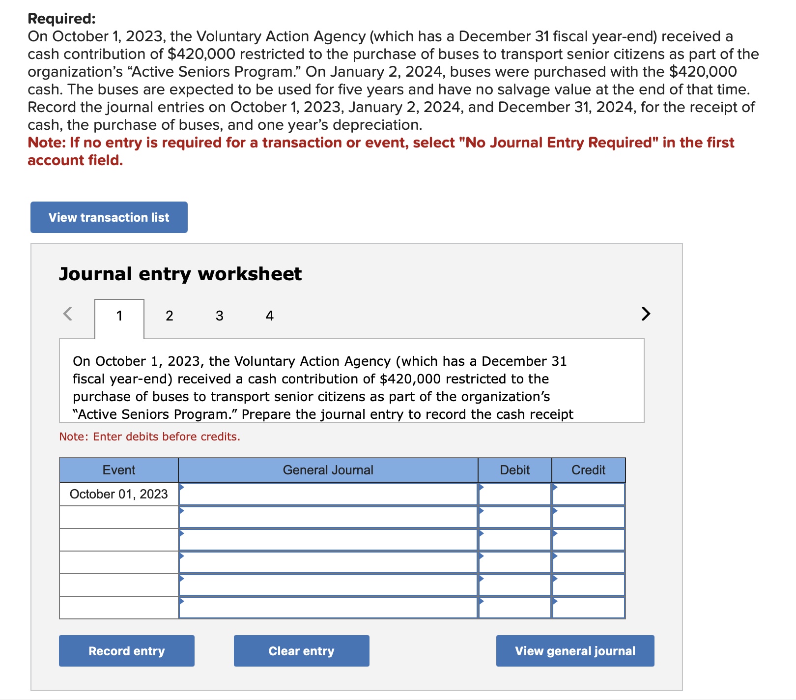 Required: On October 1 , 2 0 2 3 , the Voluntary