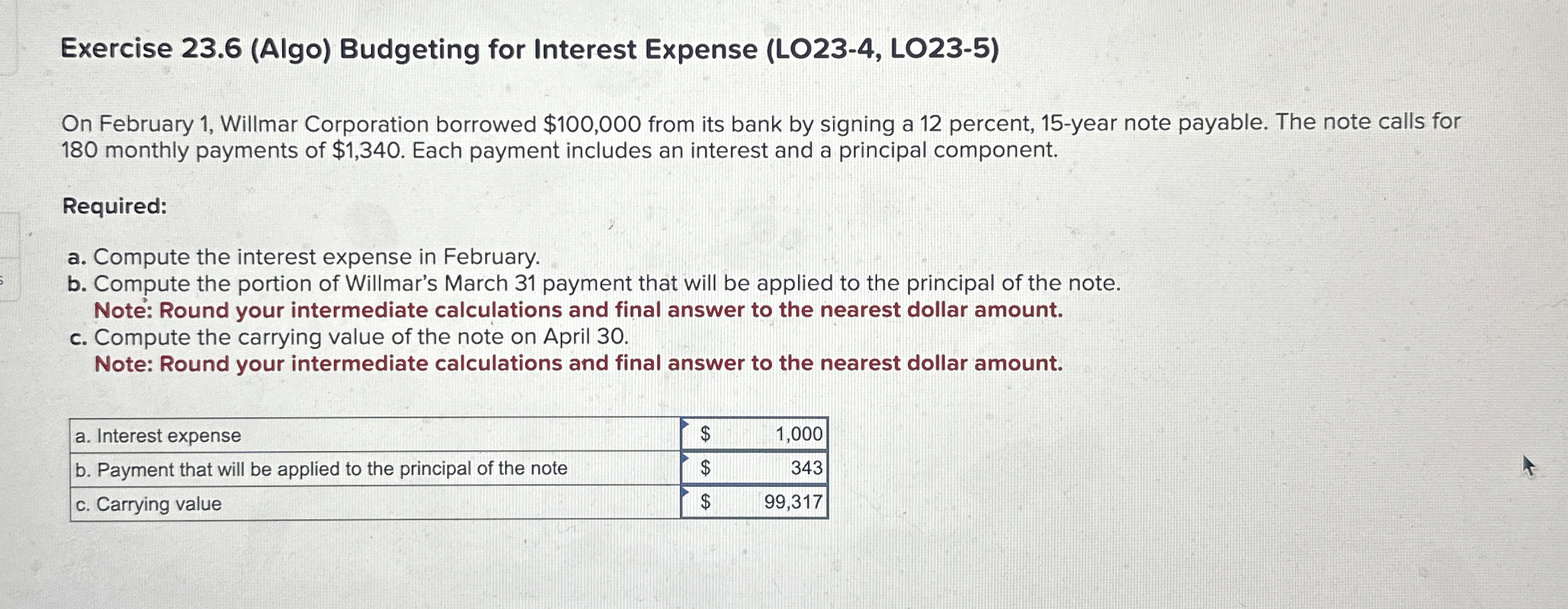 Exercise 2 3 . 6 ( Algo ) Budgeting for Interest