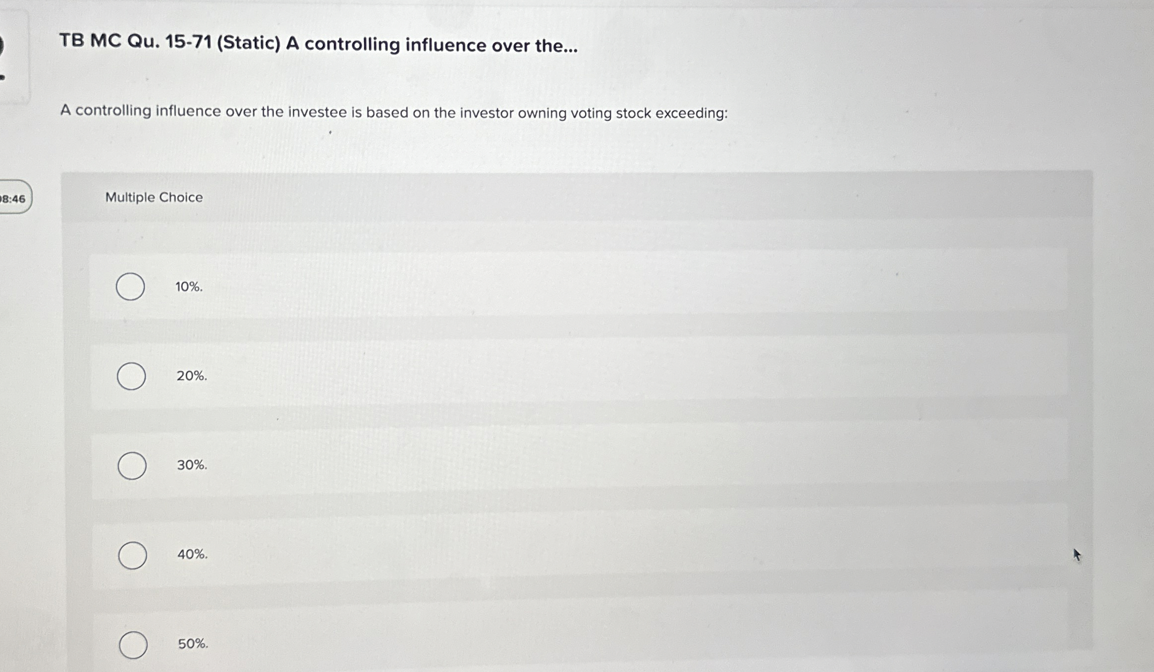 TB MC Qu . 1 5 - 7 1 ( Static ) A controlling