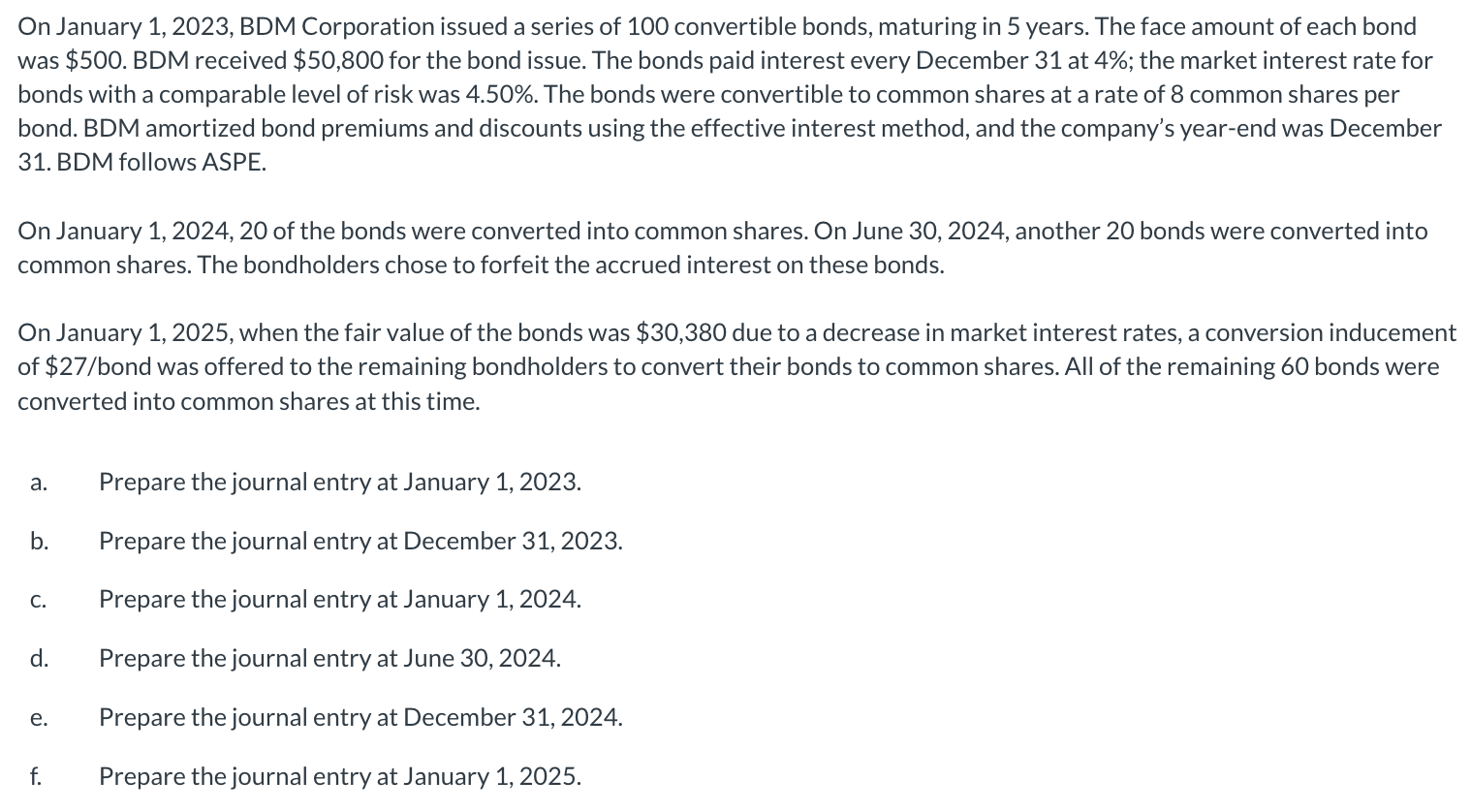 O n January 1 , 2 0 2 3 , B D M Corporation