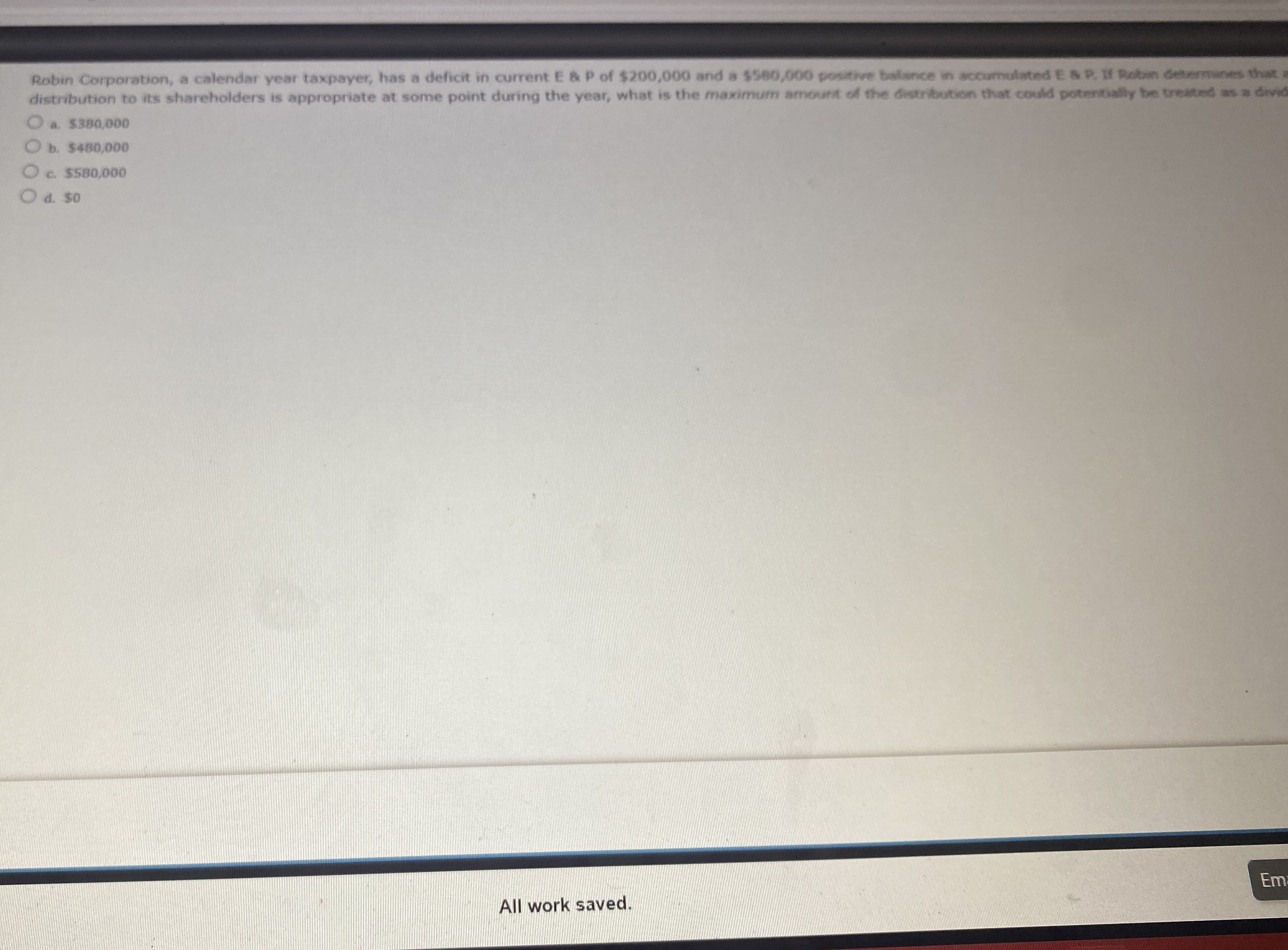 distribution to its shareholders is appropriate