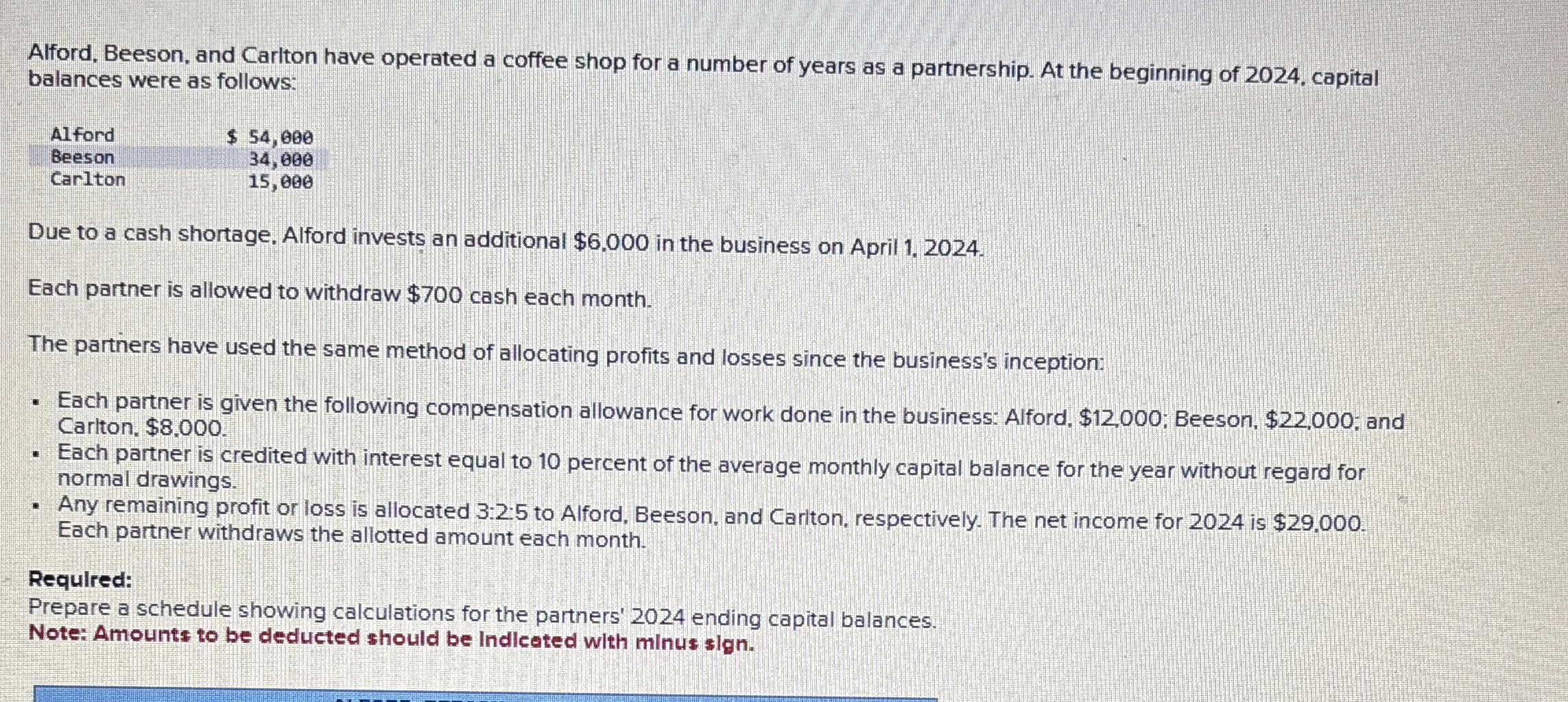 Alford, Beeson, and Carlton have operated a
