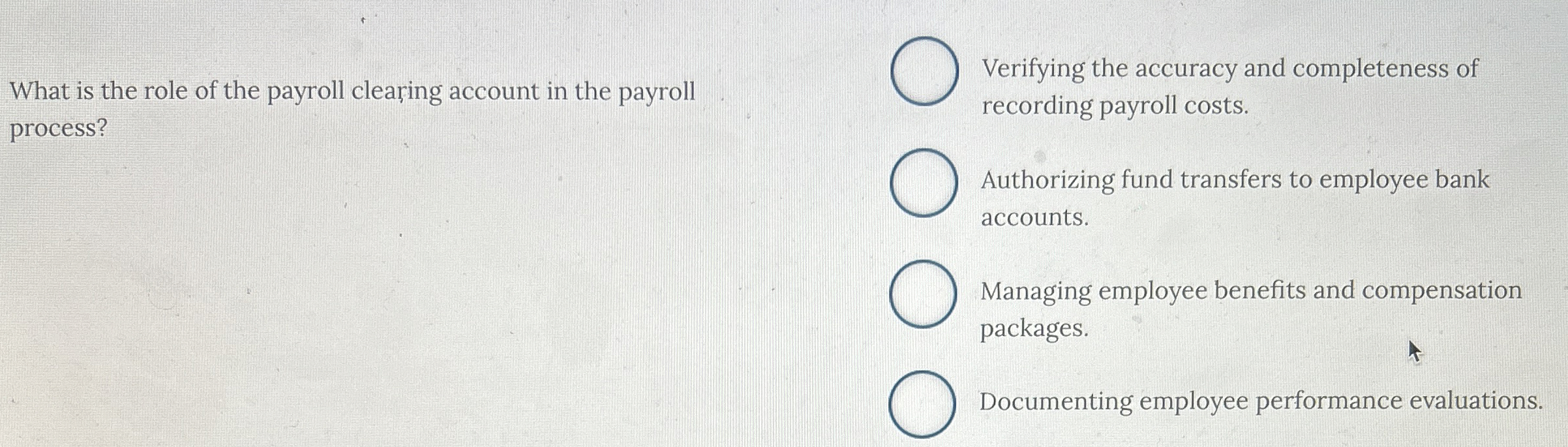 What is the role of the payroll clearing account